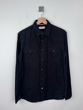 Osklen Men Black Button Down Shirt Size Small